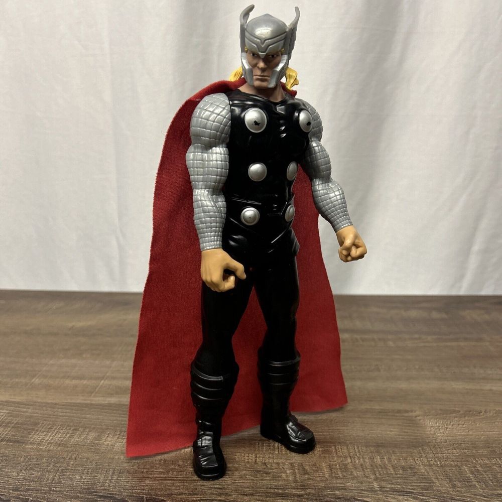 Hasbro Thor W/ Cape ‎ Avengers 12" Inch Large Action Figure Toy 2013 Marvel Rare